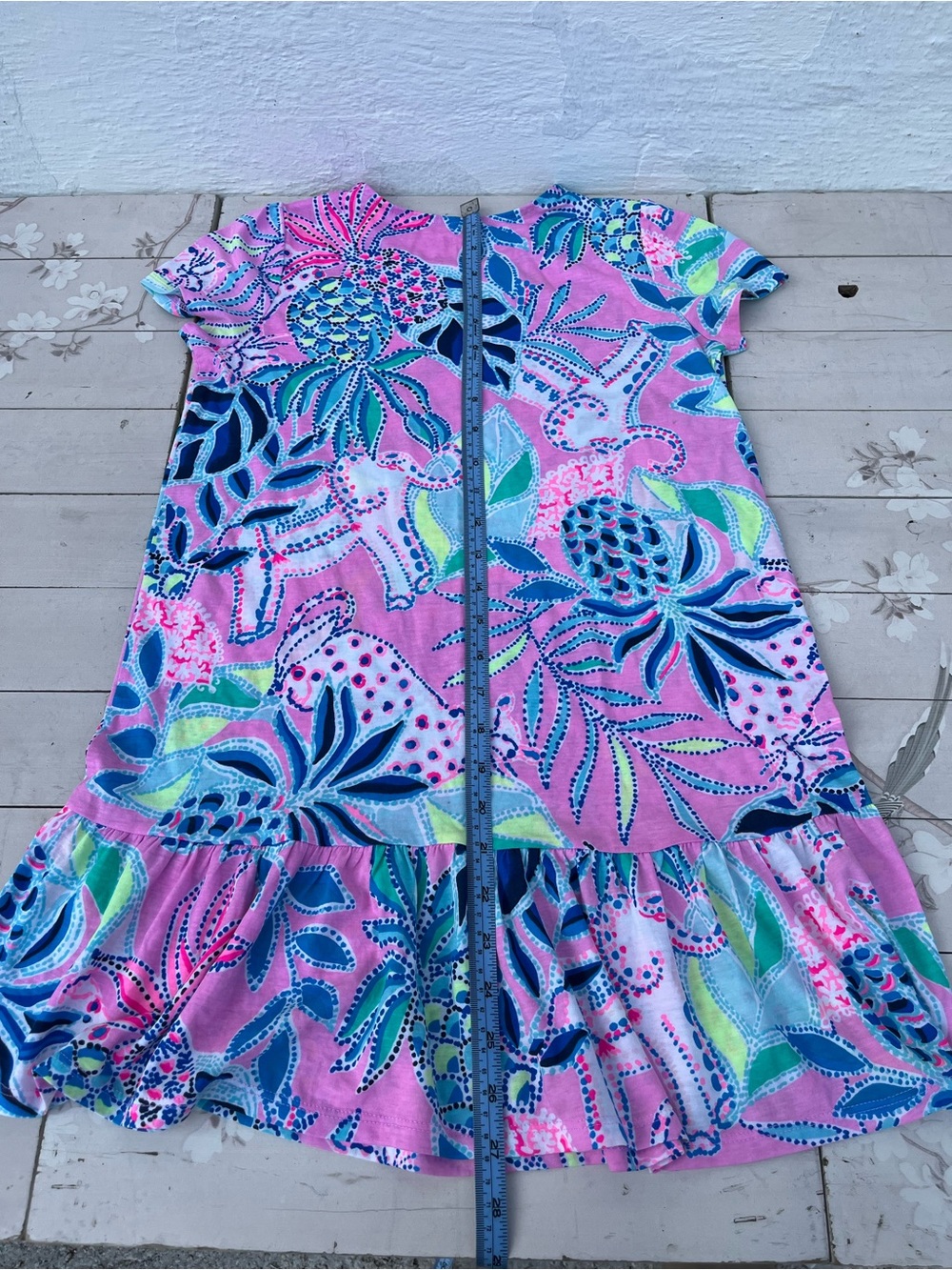 Pink Tropical Pineapple Print Shift Dress - Picture 6 of 6
